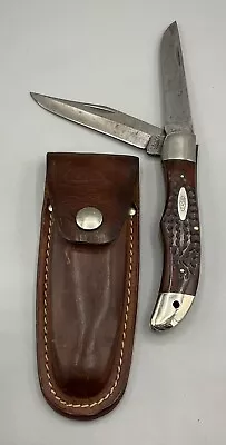 Vtg Case XX USA 1965-69 Wood 6265SAB Folding Hunter Knife W/Original Sheath • $119.99