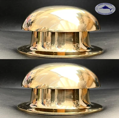 £94.99 • Buy 2 PCS Mushroom Vent Solid Brass 6  X 4  Boat Marine Canal Boat Narrow Boat