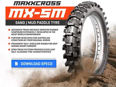 Maxxis MX-SM SAND & MUD Motorbike Rear Tyre  100/90-19 • $137.99