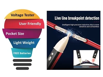£3.78 • Buy LED Tester Voltage Electricity Volt Detector Circuit Test Pen Torch Pocket