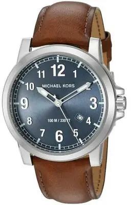 (ON SALE) New Michael Kors Men's Paxton Brown Leather Watch • $98