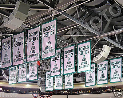 $5.95 • Buy Boston Garden Celtics Nba Champions Banners 8x10 Photo