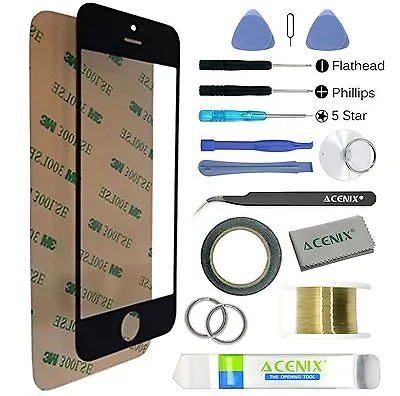 $14.99 • Buy ACENIX® Black Touch Screen Front Lens Glass Replacement Kit For IPhone 4 / 4s