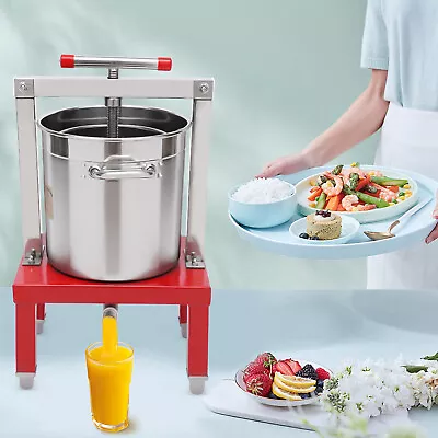 13.25L Manual Honey Presser Fruit Vegetable Press Extractor Stainless Steel  • $179.55