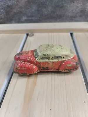 Vintage Toy Car Sun Rubber Co Red Yellow Sedan Studebaker Sunruco 1930-1940 • $12.99