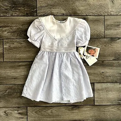 Vintage RARE Jennifer McClintock X Gunne Sax Toddler Girls Birthday Dress Size 4 • $24.99