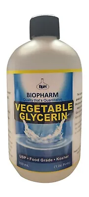 Vegetable Glycerin USP Food Grade Kosher Pint (500 ML)  • $15