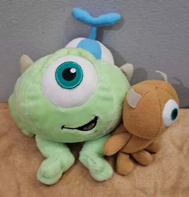 Disney Store Monsters Inc Baby Mike Wazowski With His Mikey Plush Rare 7  • $30