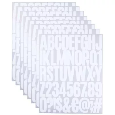 8 Sheets Letter Number Stickers 2 Inch Vinyl Alphabet Stickers Self-Adhesiv... • $14.76