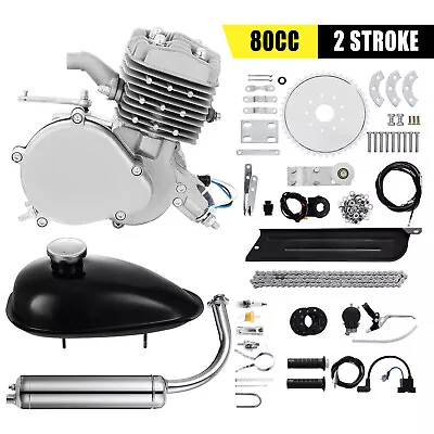 Full Set 80CC Bicycle Motorized 2 Stroke Petrol Gas Motor Engine Kit 45 Km/h • $91.79