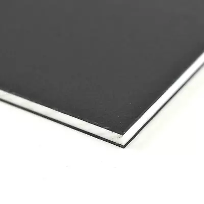 BuyPlastic ColorCore Plastic Sheet  1/4  X 12  X 12  Black- Arctic White-Black • $25.15