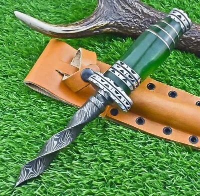 Custom Hand Forged Damascus Steel BOWIE Knife Hunting Knife KRIS DAGGER 6401 • $15.50