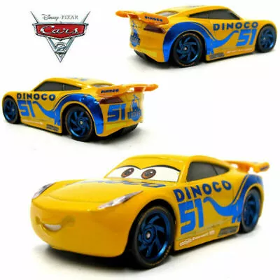 Disney Pixar Cars Yellow Dinoco No.51 Small Car Collection Vehicle Diecast Toy • $12.99