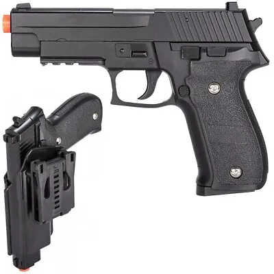 FULL SIZE METAL SPRING AIRSOFT PISTOL HAND GUN W/ HIP HOLSTER SHELL 6mm BB BBs • $19.95