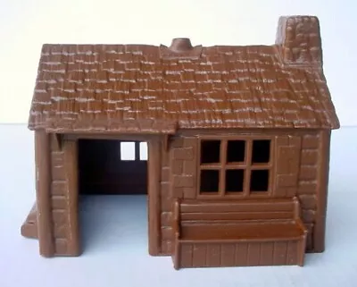 1973 Mattel CAMP HEADQUARTERS PUTT-PUTT Log Cabin House 7066 Cowboys Vintage • $22