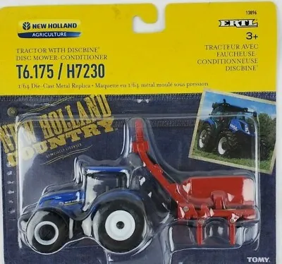 ERTL 1/64th New Holland T6.175 Tractor With H7230 Disc Mower Conditioner • $14.99