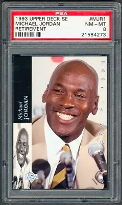 1993 Upper Deck SE Retirement Michael Jordan #MJR1 PSA 8 NM-MT • $26.87