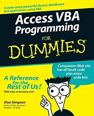 £3.88 • Buy Access VBA Programming For Dummies By Simpson, Alan Paperback Book The Cheap