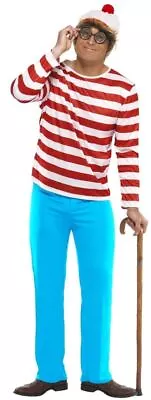 Mens Where's Wally Fancy Dress Costume Small • £39.98