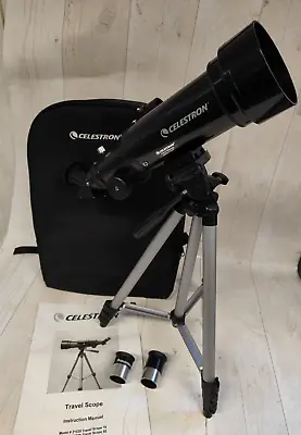 £14.99 • Buy Celestron Travel Scope 70 Model #21035 With Backpack And Lightweight Tripod