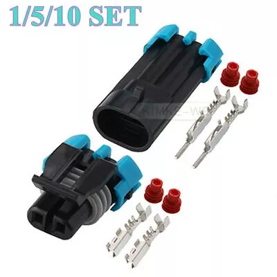 2 Pin Delphi Metri-Pack 150-Series Electric Jet Valve Male/Female Connector Plug • $2.90