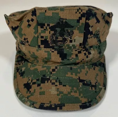 USMC 8 Point Garrison Cover Cap Hat Woodland MARPAT Size Medium • $12.55