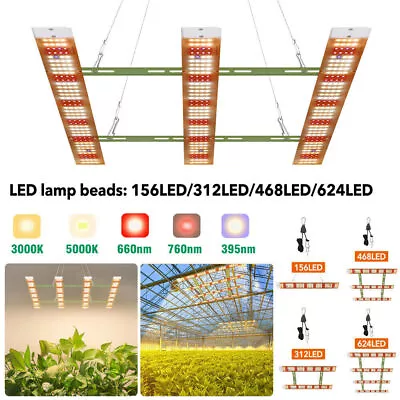 40W/80W/120W/160W LED Pflanzenlampe Grow Light Vollspektrum Hohe Zimmerpflanzen • £21.59
