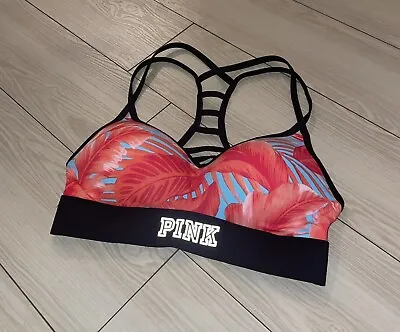 PINK Victorias Secret Ultimate Push-Up Bra Strappy Racerback Womens S Small • $26.95