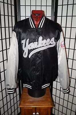 Vtg New York Yankees Mlb Nylon Lined Quilted Jacket Mens 2xl Xxl - Flaws • $63.75