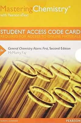 MasteringChemistry With Pearson EText -- Standalone Access Code Card -- F - GOOD • $249.52