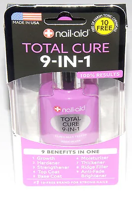 NAIL-AID ~ TOTAL CURE 9-IN-1 NAIL TREATMENT #08922 Growth Strong *BRAND NEW *USA • $14.15