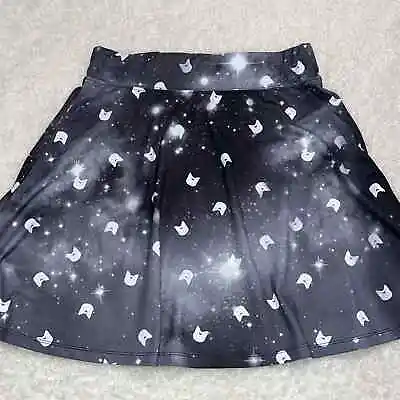 Sailor Moon Junior Sz Medium Luna All Over Galaxy Print Skirt Elastic Waistband • £14