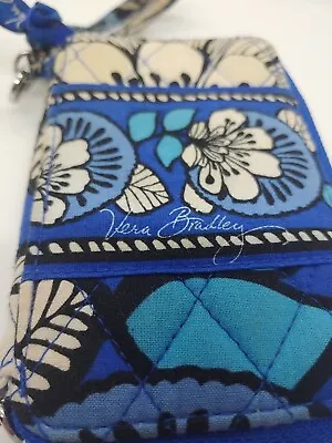 VERA BRADLEY Blue Bayou Wristlet Wallet GUC FREE SHIPPING • $18