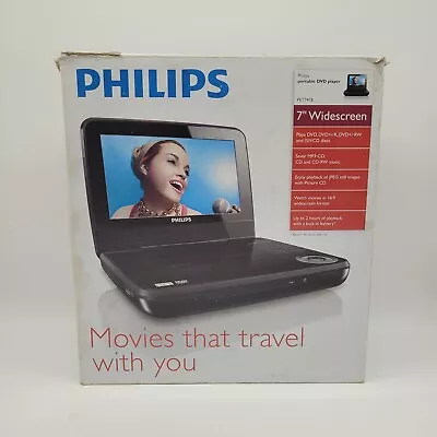 Philips Portable DVD Player 7  Widescreen LCD PET741B/37 Tested • $29.66