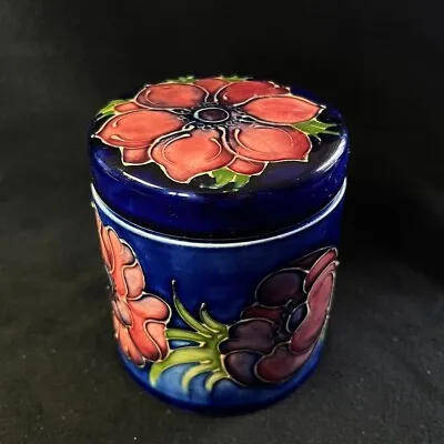 Moorcroft Pottery Candy Jar & Lid Ceramic Art Flower Motif • $130