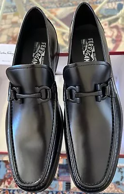 Salvatore Ferragamo Grandioso Loafer Italian Leather Shoes New - Men 11 US • $660