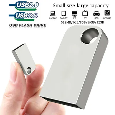 64GB 32GB 16GB 8GB Mini USB 2.0 Flash Drive Memory Storage Stick U Disk Pendrive • £2.51