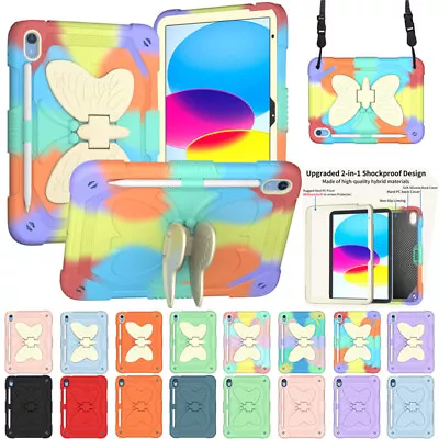 $11.99 • Buy For IPad 10 9 8 7 6 5th Gen Mini Air Pro 11 Heavy Duty Case Kids Butterfly Cover