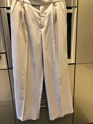 H&M Dividedsmart Wide Leg Trouser Pleated Size 10 MoleBNWT Pale Taupe • £12.99
