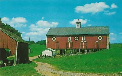  Vintage Pennsylvania Chrome Postcard Berks Hex Sign Barn Dutchland Heart • $0.99