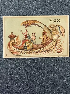 Postcard 1907 Mardi Gras Carnival New Orleans Rex Parade Float King Queen • $10