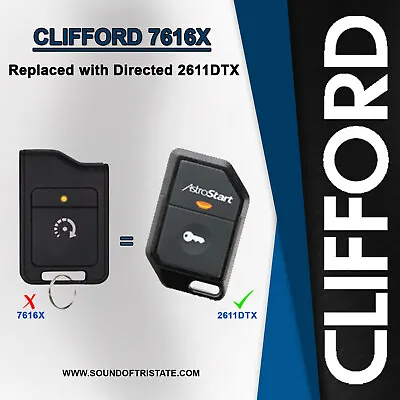 Clifford 7616X Directed Electronics 1-Way 1 Button Remote For DS4/DS4+  • $19.99