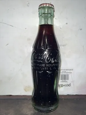 Full 6 Oz. Early Embossed Coca Cola Soda Bottle Blue Field W.VA. • $12.99