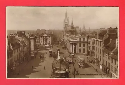 Valentine's RP Postcard ~ Union Street Aberdeen - Corporation Bus & Trams • £4.95