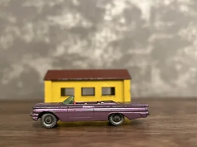 Lesney Matchbox 39 Pontiac Convertible Purple With Matchbox Garage Made In Eng • £125