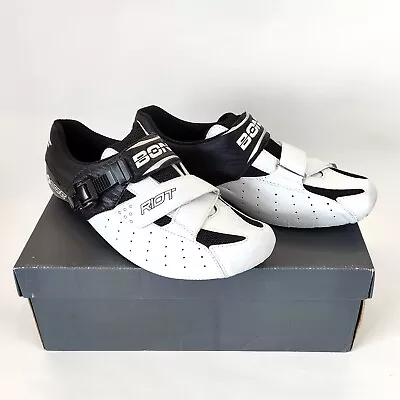 Bont Riot Carbon Road Cycling Shoes [White/Black] (US11/EU45) • $129