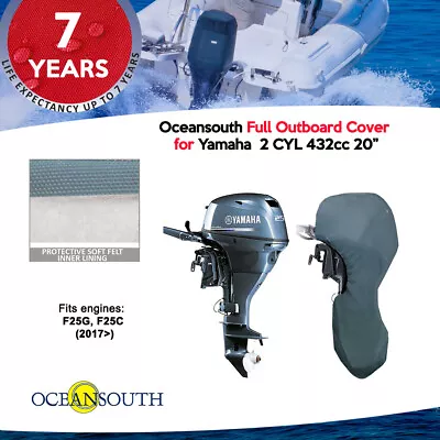 Oceansouth Outboard Storage Full Cover For Yamaha 2cyl 432cc 20  Leg • $64.45