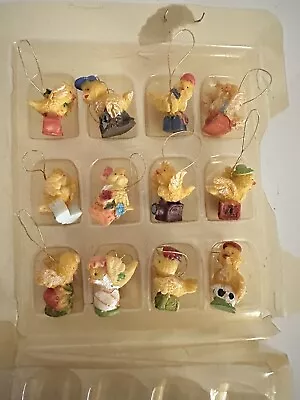 Vintage Lot Of 12 Miniature Easter Tree Ornaments Easter Chicks • $8