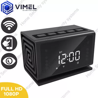 $177.99 • Buy Wireless Home Bluetooth Alarm Speaker Security Camera Spy Hidden