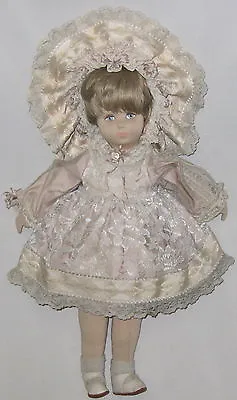 Vintage 20  Vlasta Cloth Oil Painted Face & Body Doll Beautiful Satin Lace • $990.50
